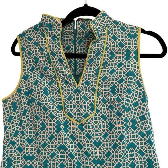 Eliza J turquoise and lime green geometrical dress - Picture 4 of 7